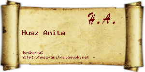 Husz Anita névjegykártya